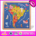 2015 Kid′s Gift Brazil Map Paper Jigsaw Puzzle, Educational Toy Wooden Map Puzzle, Christmas Gift Wooden Map Jigsaw Puzzle W14c143